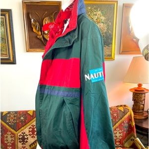 Vintage  Nautica Sailing Hooded Jacket Windbreaker 1990’s Y2K Reversible